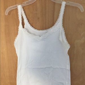 White Cami with Lace Detail